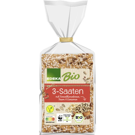 Bio 3 Saaten Knäckebrot 200G 1 Bio 3 Saaten Knäckebrot 200G