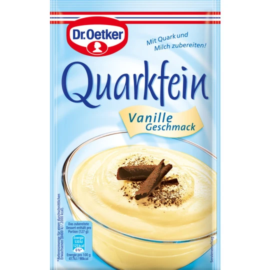 Dr. Oetker Quarkfein Vanille Geschmack 57G 1 Dr. Oetker Quarkfein Vanille Geschmack 57G