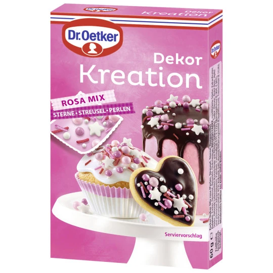 Dr. Oetker Dekor Kreation Rosa Mix 60G 1 Dr. Oetker Dekor Kreation Rosa Mix 60G