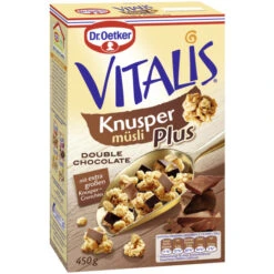 Dr. Oetker Vitalis Knusper Plus Double Chocolate 450G