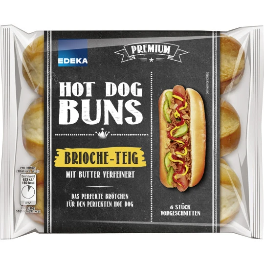 Brioche Hot Dog Buns 6ST 270g 1 Brioche Hot Dog Buns 6ST 270g