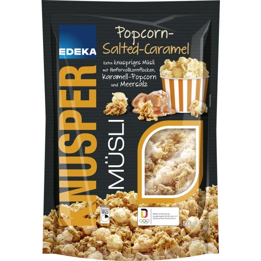 Knusper Müsli Popcorn Salted Caramel 500G