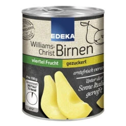 Williams Christ Birnen Gezuckert Viertel Frucht 225G